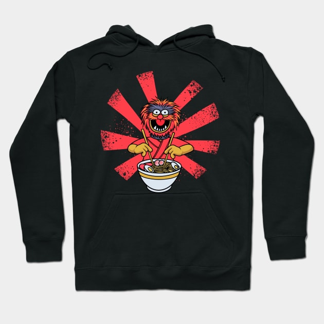 Muppets Eating Japanese Ramen Noodles Hoodie by thelazyshibaai